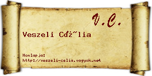 Veszeli Célia névjegykártya